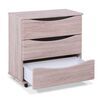 NHC Deluxe 3 Drawer Chest With Cutaway Handle - Light Oak Thumbnail