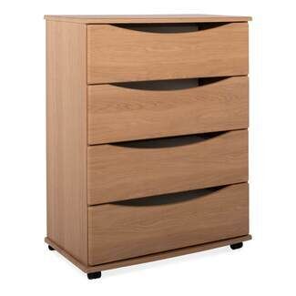NHC Deluxe 4 Drawer Chest With Cutaway Handle - Lissa Oak